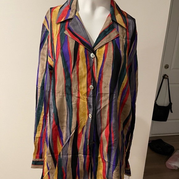 Vintage ANN MAY silk blouse - Picture 2 of 4